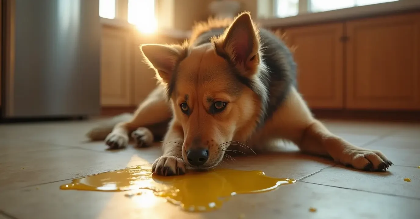 Por qué mi perro vomita amarillo en la mañana debido al estómago vacío