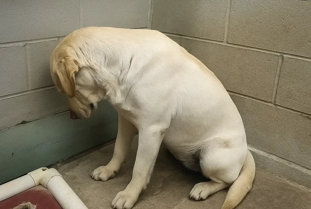 Una Perra Rota de Corazón Miraba la Pared de su Jaula, Esperando un Milagro